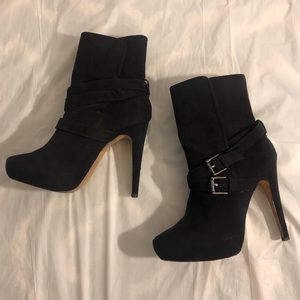Suede Heeled Booties